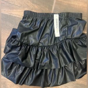 black leather skirt- NWT